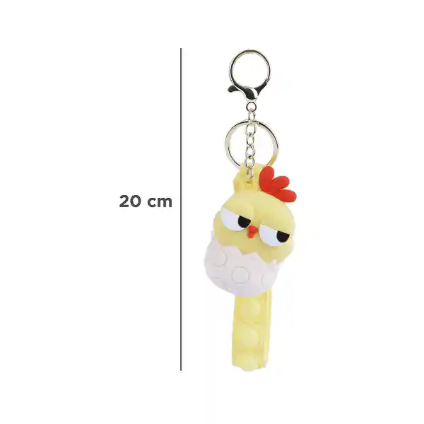 Llavero Squishy Pollito Cascaron Miniso