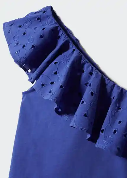 Top Tori Azul Talla M Mujer Mango