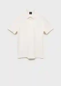 Camisa Polo Ezequi Offwhite Talla M Hombre Mango