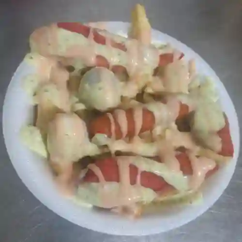 Papas Salchi Huevo