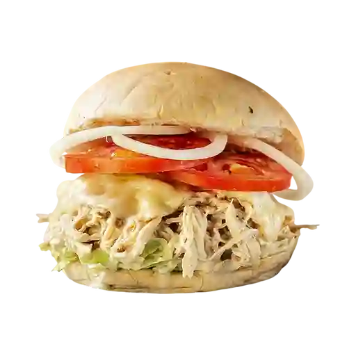Hamburguesa de pollo desmenuzado