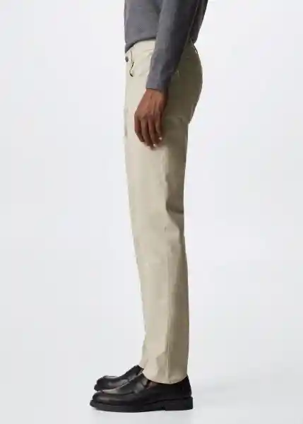 Pantalón Pisa Beige Talla 46 Hombre Mango