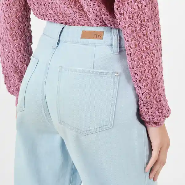 Jean Tiro Alto Bota Recta Azul Talla 10 - 696609