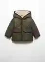 Abrigo Anorak Archie Khaki Talla 67 Niños Mango
