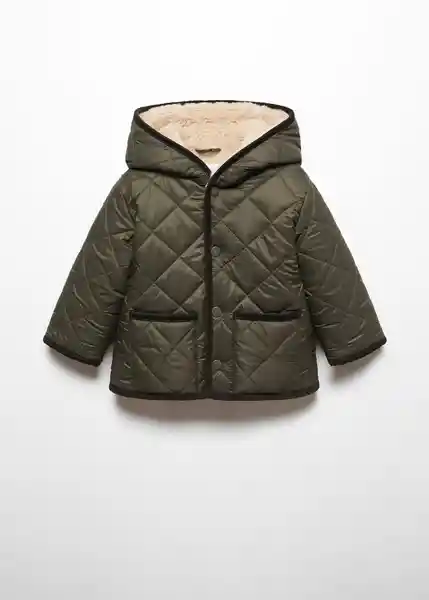 Abrigo Anorak Archie Khaki Talla 67 Niños Mango