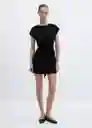 Vestido Gala Negro Talla XL Mujer Mango