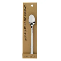 Ambiente Gourmet Set Cucharas de Helado Cuadrato