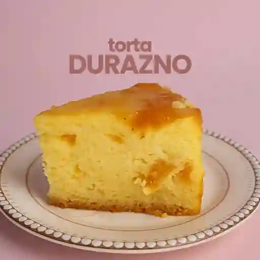 Porción torta durazno