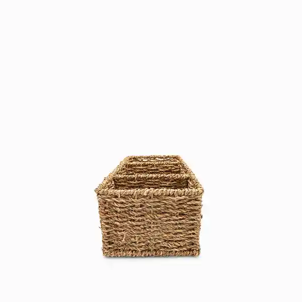 Canasta en Fibra Natural 3 Divisiones Ambiente Gourmet