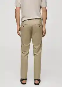 Pantalón Barna Khaki Talla 48 Hombre Mango