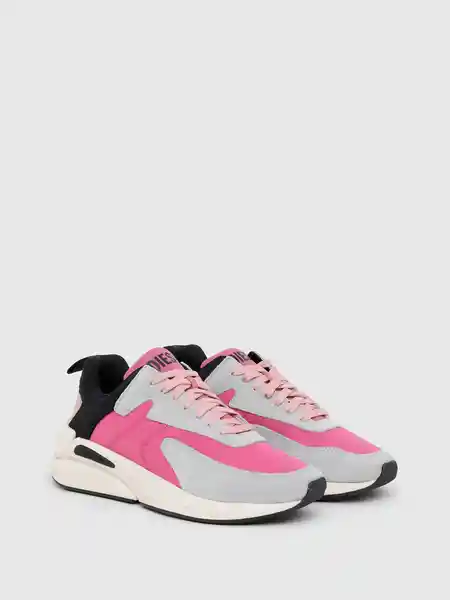 Diesel Tenis S-Serendipity Low cu Gris/Rosado Talla 7.5