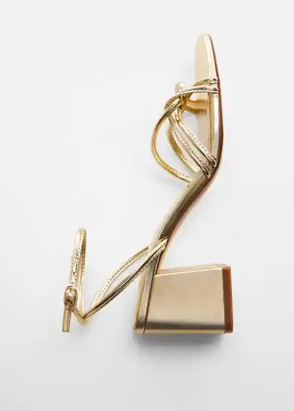 Sandalias Luan Oro Talla 37 Mujer Mango
