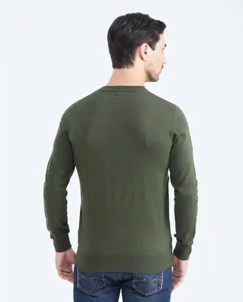 Suéter Basic Masculino Verde Hojarazca Medio M Chevignon