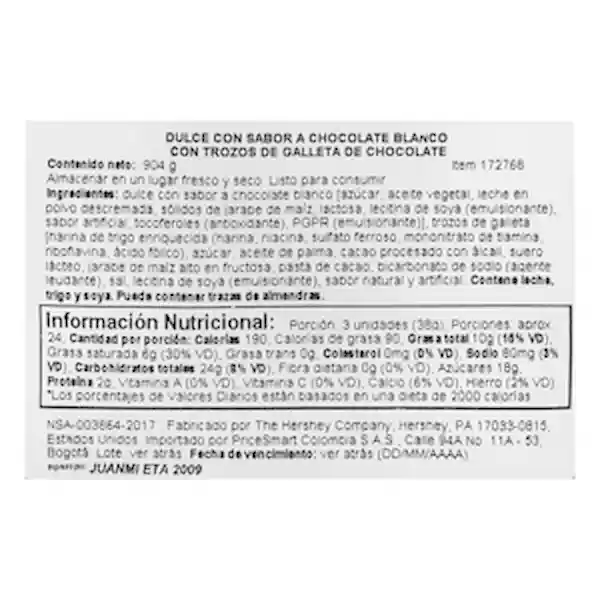 Hershey´s Chocolate Mini de Cookies & Creme