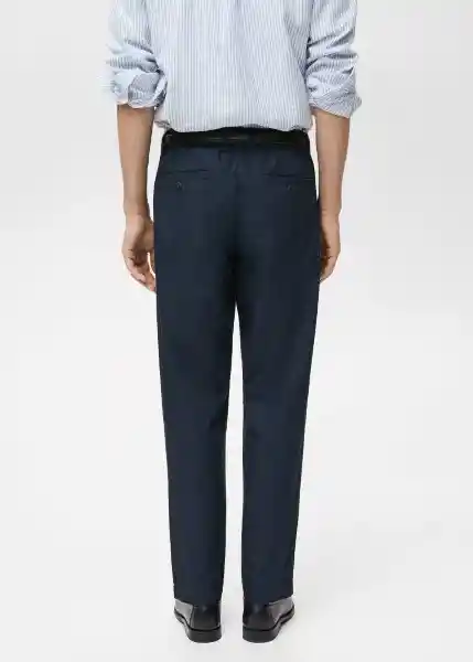 Pantalón Allen Navy Talla 40 Hombre Mango
