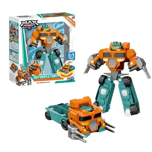 Faroplay Juguete Max Robot Transformer 2 en 1 Naranja