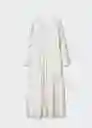 Vestido Cuctis Off White Talla M Mujer Mango