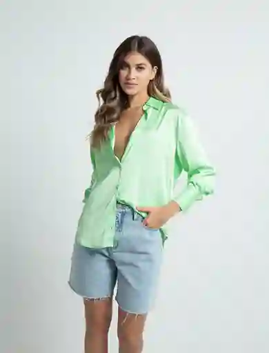 Camisa Nuz Mujer Verde Braña Claro Talla S 512F383 Naf Naf