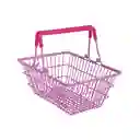 Organizador de Acero Tipo Cesta Rosa Serie Miniso