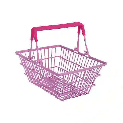 Organizador de Acero Tipo Cesta Rosa Serie Miniso