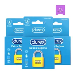 3 x Condones Durex Extra Seguro