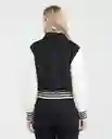 Chaqueta Bomber Knit Femenino Negro Sombrío Talla XS Chevignon