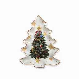 Bandeja Arbol Nochebuena Snow 24 cm Ambiente Gourmet