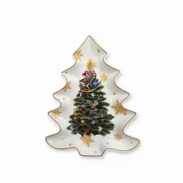 Bandeja Arbol Nochebuena Snow 24 cm Ambiente Gourmet