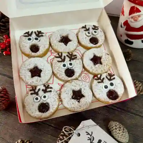 Caja Galletas de Mermelada Navideña