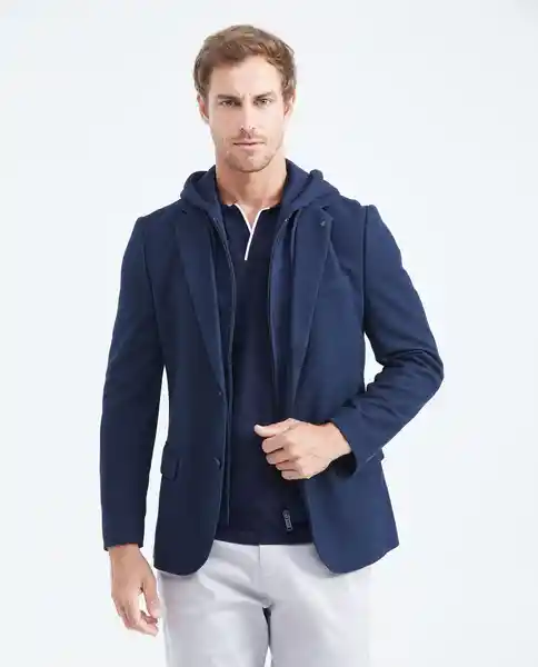 Blazer + Hood Removible Azul Medianoche Ultraoscuro S Chevignon