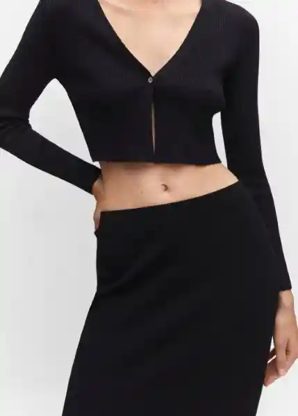 Falda Olimpica Negro Talla S Mujer Mango