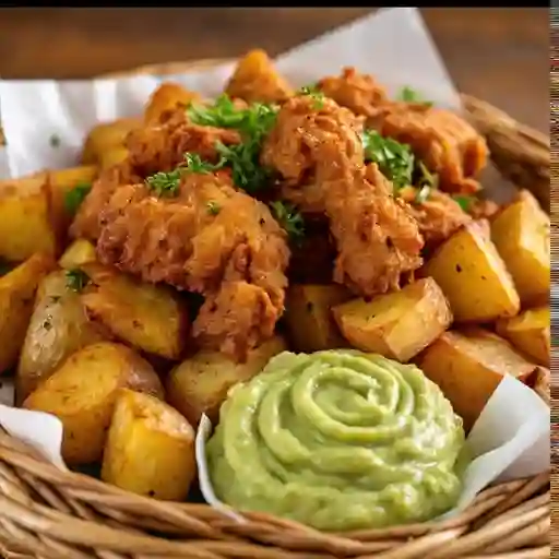 Porcion papa guacamolada