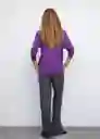 Jersey Lombia Morado Talla M Mujer Mango