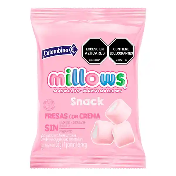 Millows Fresas Con Crema 35 g
