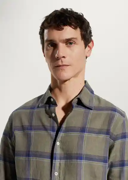 Camisa Canela Khaki Talla S Hombre Mango