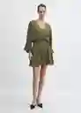 Vestido Doris Khaki Talla L Mujer Mango