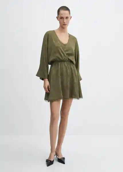 Vestido Doris Khaki Talla L Mujer Mango