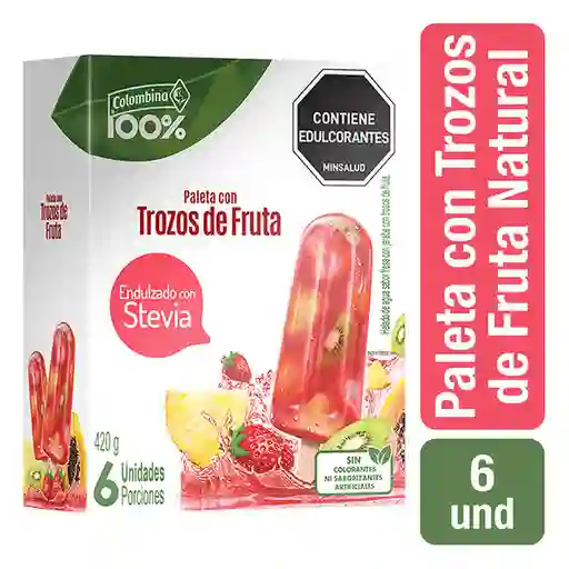 Colombina Paletas con Trozos de Fruta Natural