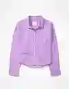 Camisa Mujer Morado Talla LARGE 400386060672 American Eagle