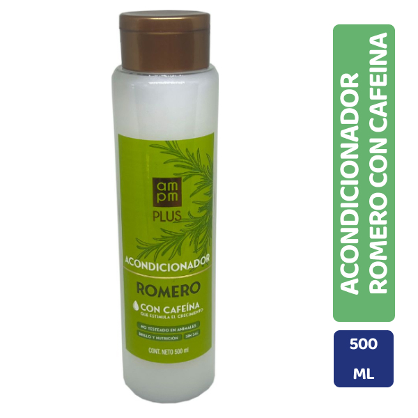 Ampm Plus Acondicionador Con Romero Con Cafeína 500 ml