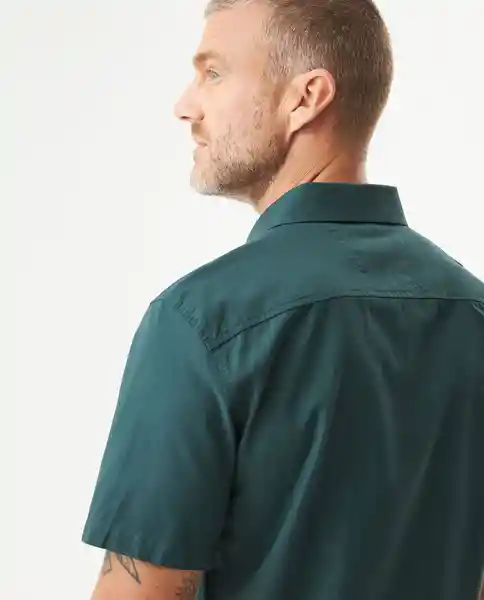 Camisa Oxford Duck Verde Sicomoro Ultraoscuro Talla S Chevignon