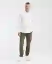 Camisa Manga Larga Slim Fit Blanco Ponche Claro M Chevignon
