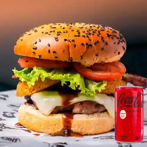 Hamburguesa Playboy Sencilla +Cocacola S/az 235ML