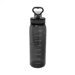 Miniso Botella de Plástico Para Deportes Con Asa Negro 900 mL