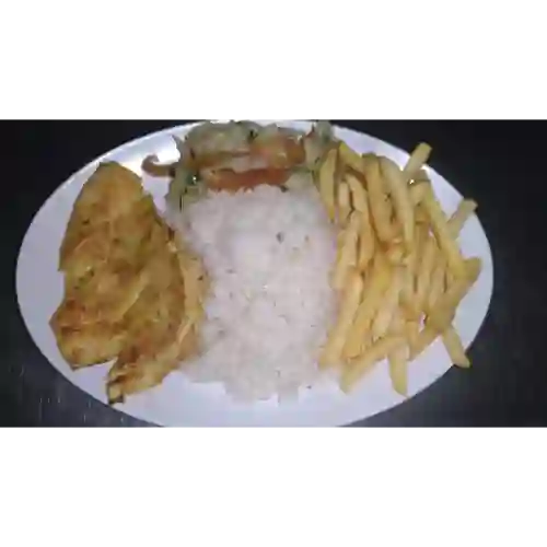 Filete de Pollo Asado y Papas