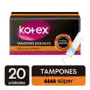 Kotex Tampones Digitales Flujo Súper con Curvas Anatómicas