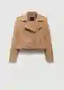 Chaqueta Cazadora Gemma Beige Talla XS Mujer Mango