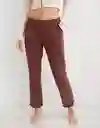 Pantalón Aerie Café Talla MEDIUM American Eagle