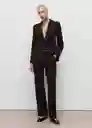 Pantalón Bergen Chocolate Talla 36 Mujer Mango