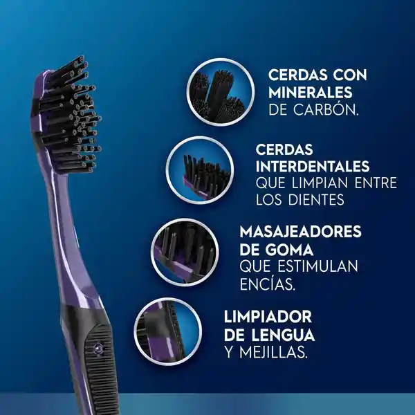 Cepillo de Dientes Oral-B 5 Acciones Con Carbón 4 Und